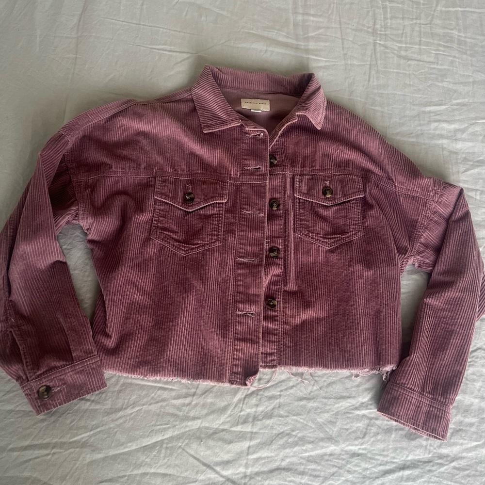 Cropped corduroy jacket/top